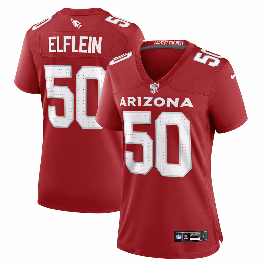 Women's Arizona Cardinals Pat Elflein Nike  Cardinal Team Game Jersey - Jersey