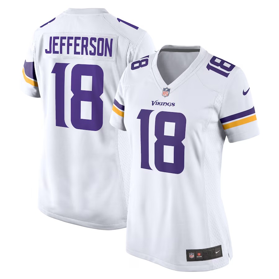 Women's Minnesota Vikings Justin Jefferson Nike White Game Player Jersey - Jersey