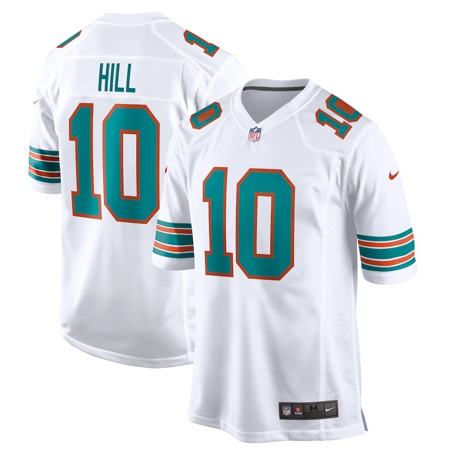 Men's Miami Dolphins Tyreek Hill Nike White Alternate Game Jersey - Jersey