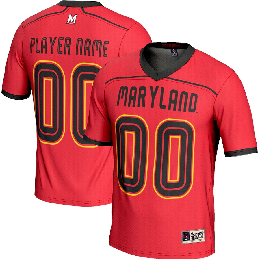 Maryland Terrapins GameDay Greats Youth NIL Pick-A-Player Lightweight Men's Lacrosse Jersey - Red - Jersey