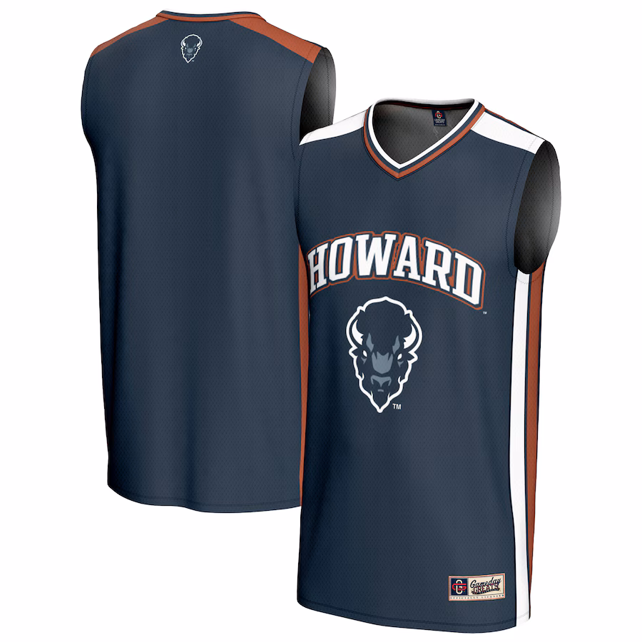Youth GameDay Greats  Navy Howard Bison Basketball Jersey - Jersey