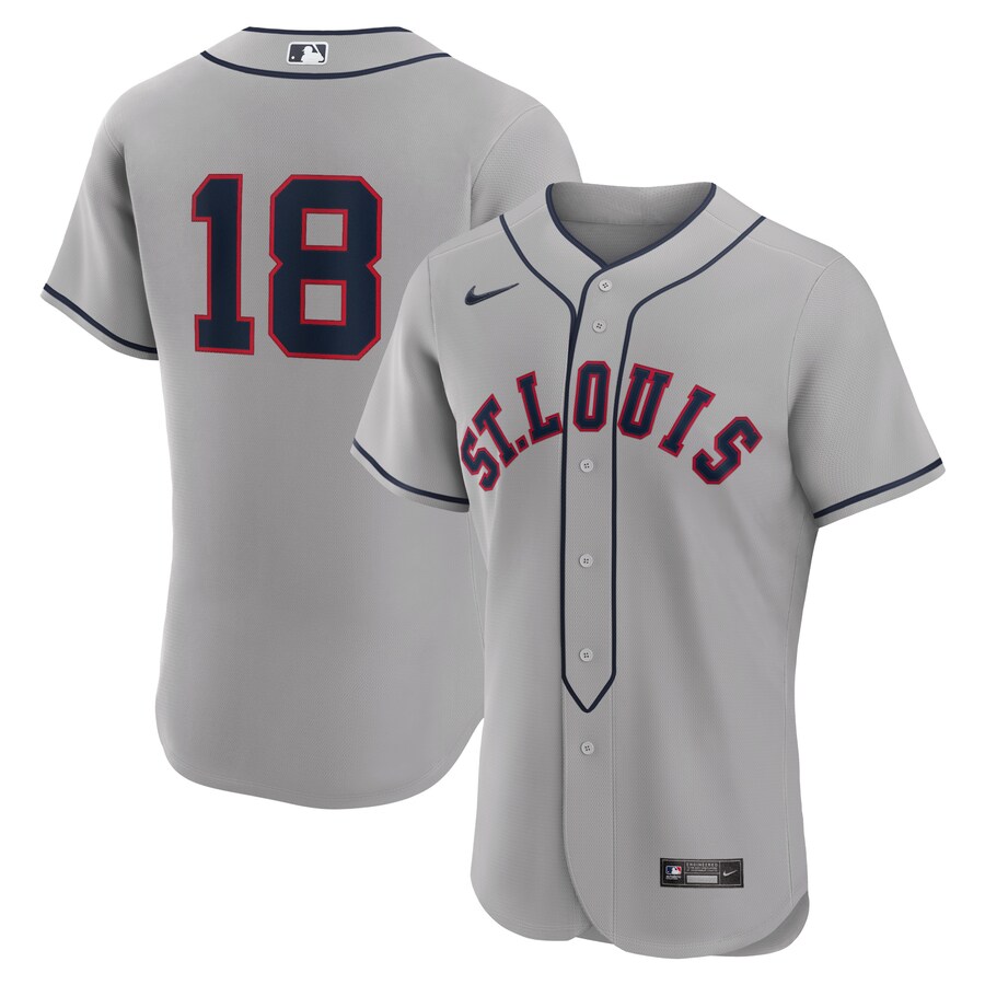Men's St. Louis Cardinals Jordan Walker Nike Gray 2024 Rickwood Classic Authentic Player Jersey - Jersey