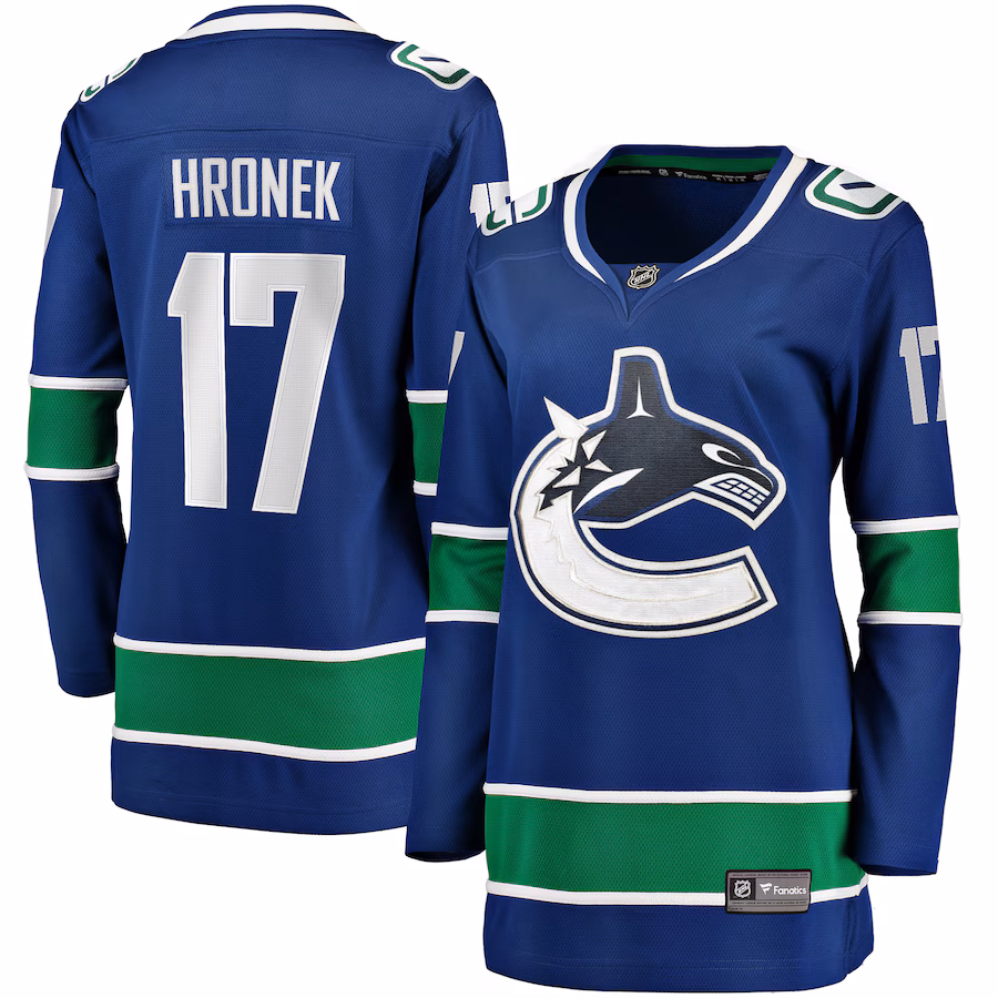 Women's Vancouver Canucks Filip Hronek Fanatics Blue Home Breakaway Jersey - Jersey