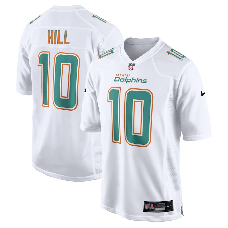 Men's Miami Dolphins Tyreek Hill Nike White Fashion Game Jersey - Jersey