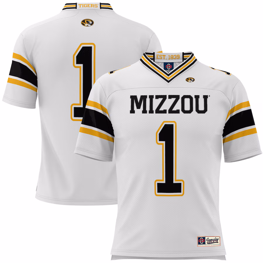 Youth GameDay Greats #1 White Missouri Tigers Football Jersey - Jersey