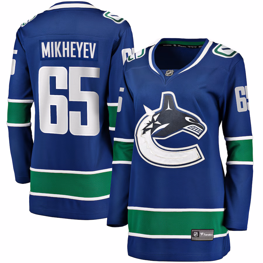 Women's Vancouver Canucks Ilya Mikheyev Fanatics Blue Home Breakaway Player Jersey - Jersey