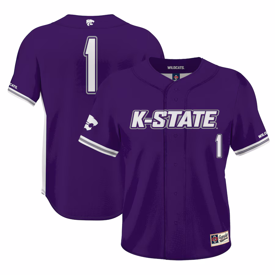 #1 Kansas State Wildcats GameDay Greats Lightweight Baseball Jersey - Purple - Jersey