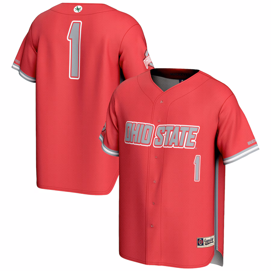 Youth GameDay Greats #1 Scarlet Ohio State Buckeyes Lightweight Baseball Jersey - Jersey