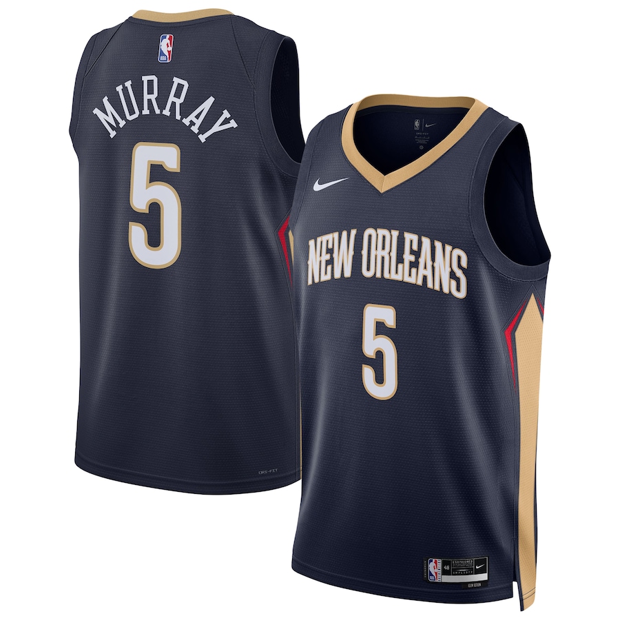 Unisex New Orleans Pelicans Dejounte Murray Nike Navy 2024 Offseason Addition Nike Swingman Jersey - Jersey