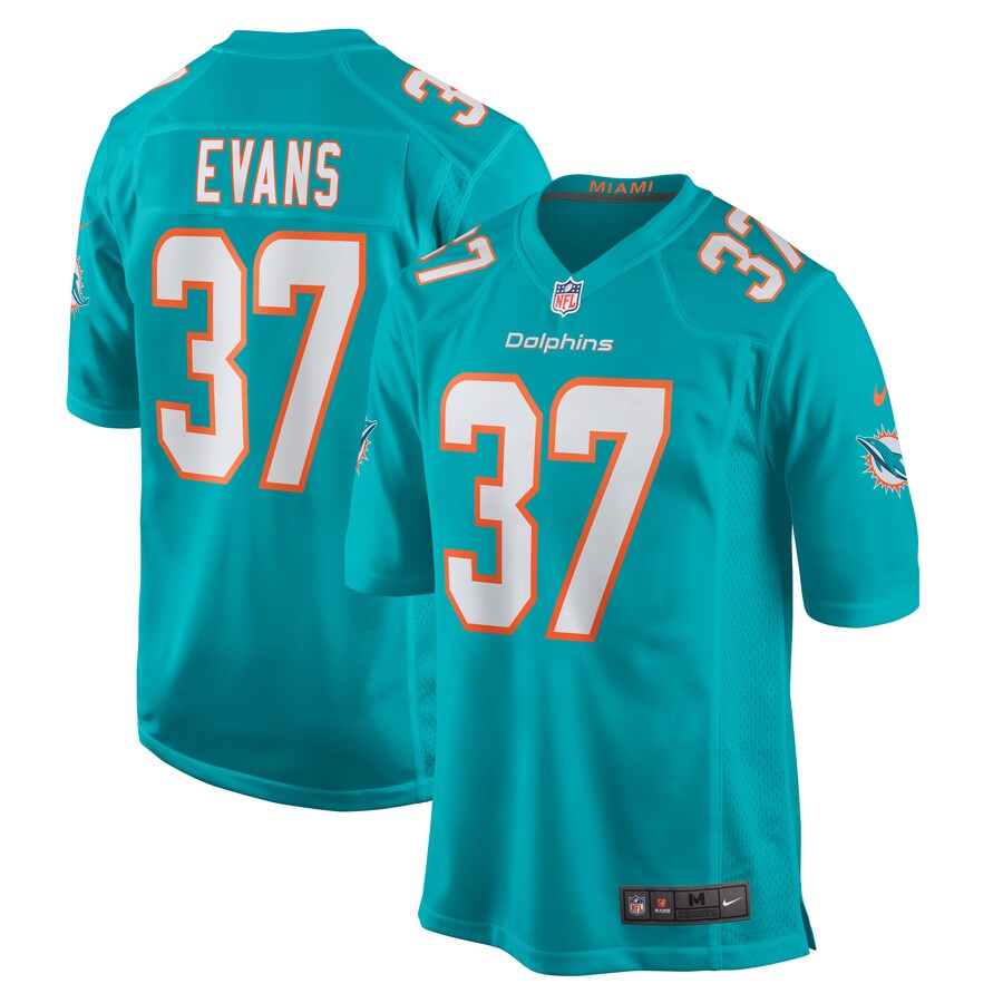 Men's Miami Dolphins Darrynton Evans Nike  Aqua Team Game Jersey - Jersey