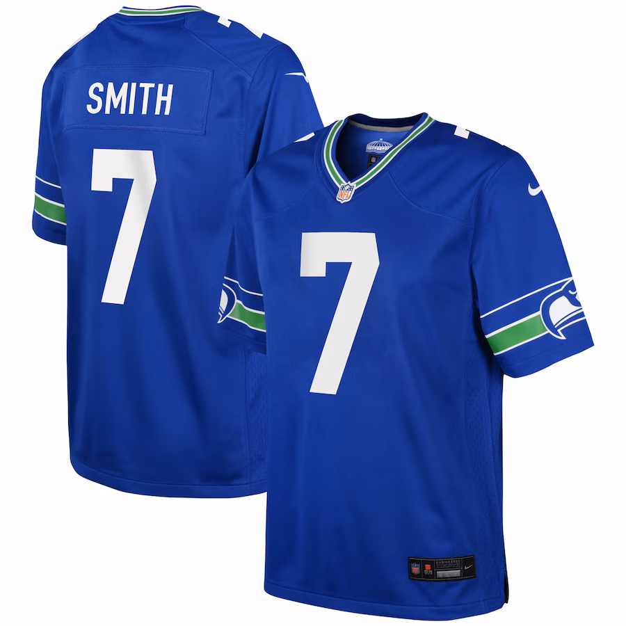 Youth Seattle Seahawks Geno Smith Nike Royal Game Jersey - Jersey
