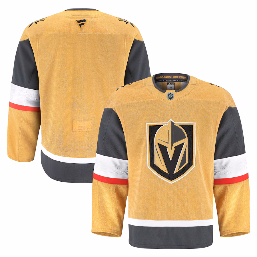 Men's Vegas Golden Knights Fanatics Gold Home Authentic Pro Jersey - Jersey