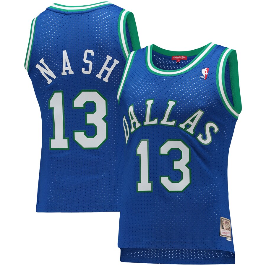 Women's Dallas Mavericks Steve Nash Mitchell & Ness Blue 1998/99 Hardwood Classics Swingman Jersey - Jersey