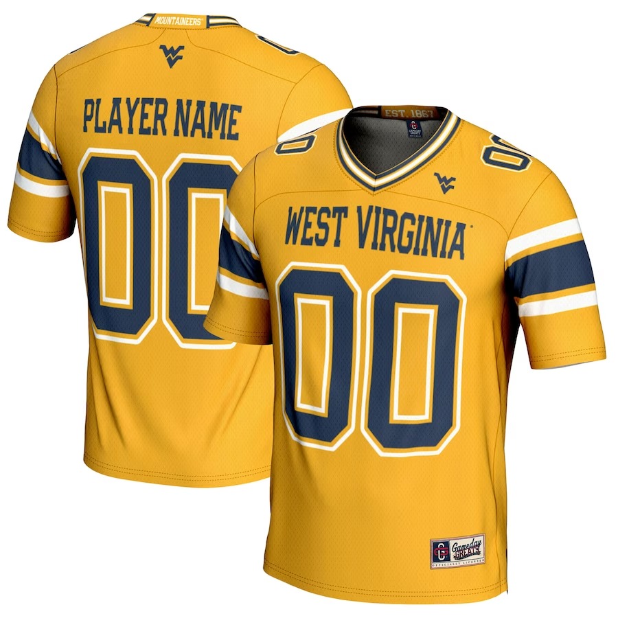 West Virginia Mountaineers GameDay Greats NIL Pick-A-Player Football Jersey - Gold - Jersey