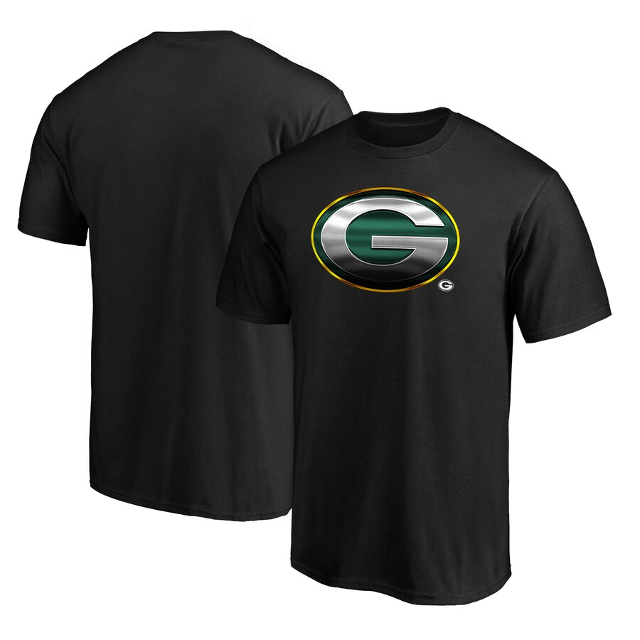 Men's Green Bay Packers Black Midnight Mascot T-Shirt - Jersey
