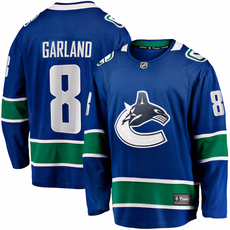 Men's Vancouver Canucks Conor Garland Fanatics Blue Home Breakaway Jersey - Jersey