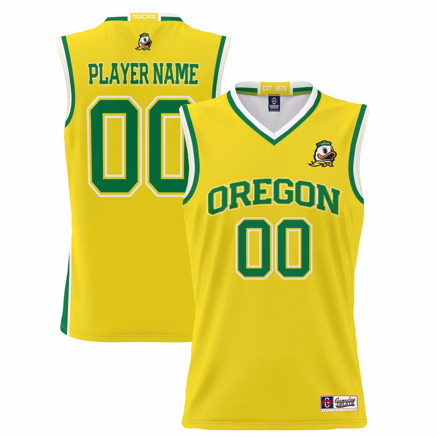 Oregon Ducks GameDay Greats Youth NIL Pick-A-Player Lightweight Basketball Jersey - Yellow - Jersey