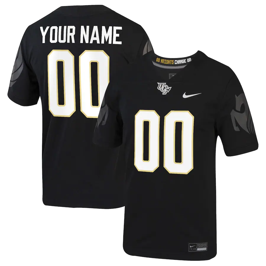 Men's Nike  Black UCF Knights Football Custom Game Jersey - Jersey