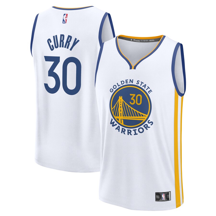 Men's Golden State Warriors Stephen Curry Fanatics White Fast Break Replica Jersey - Association Edition - Jersey