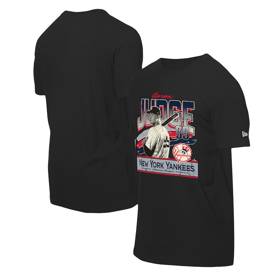 Men's New York Yankees Aaron Judge New Era Black Batter Up T-Shirt - Jersey