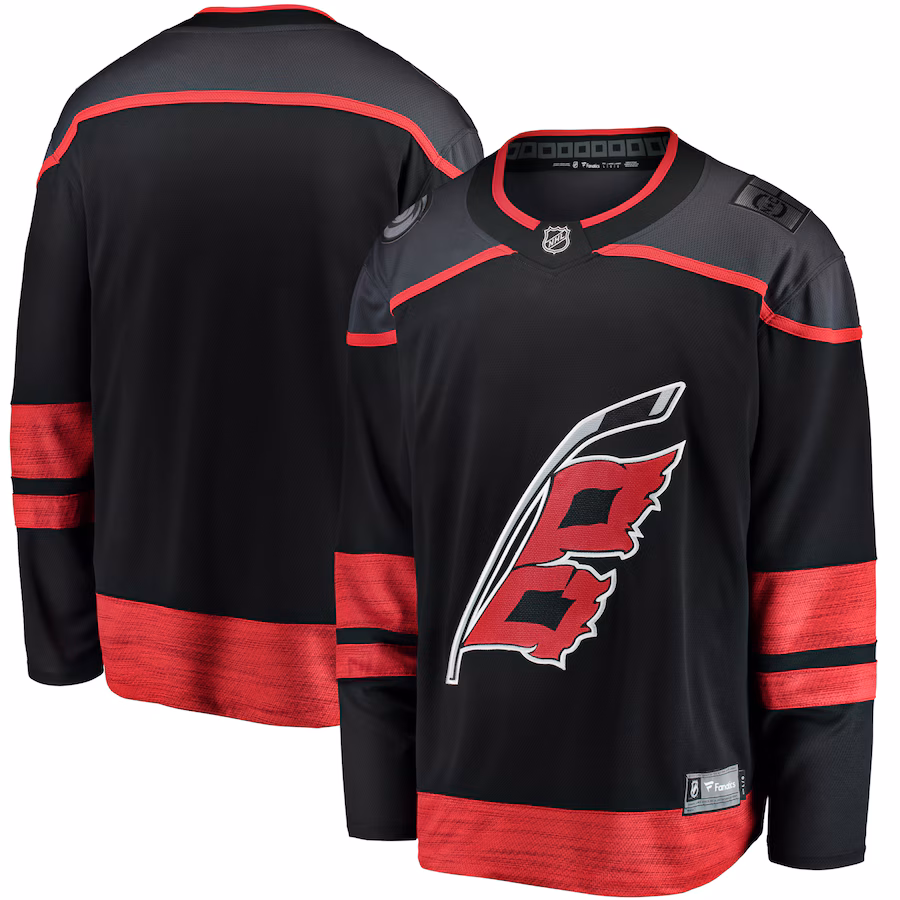 Men's Carolina Hurricanes Fanatics Black Home Breakaway Jersey - Jersey