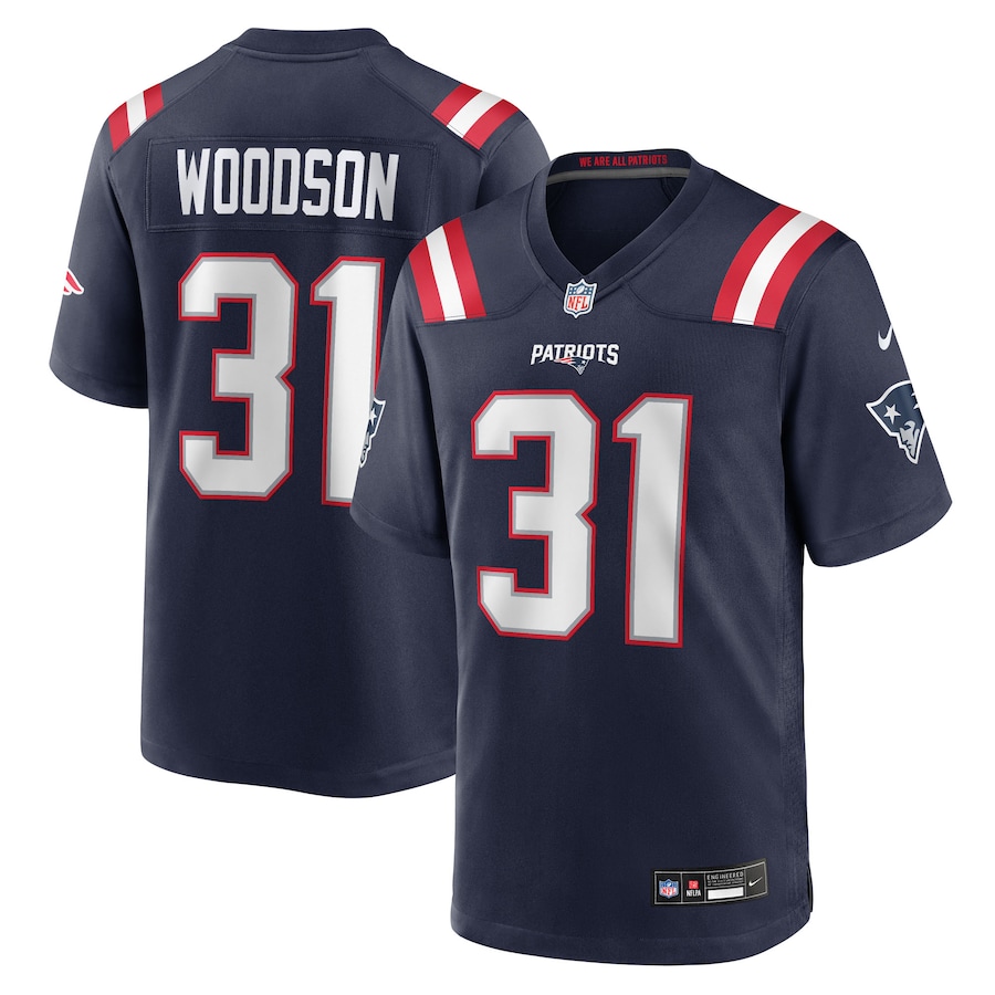 Men's New England Patriots Craig Woodson Nike Navy Team Game Jersey - Jersey