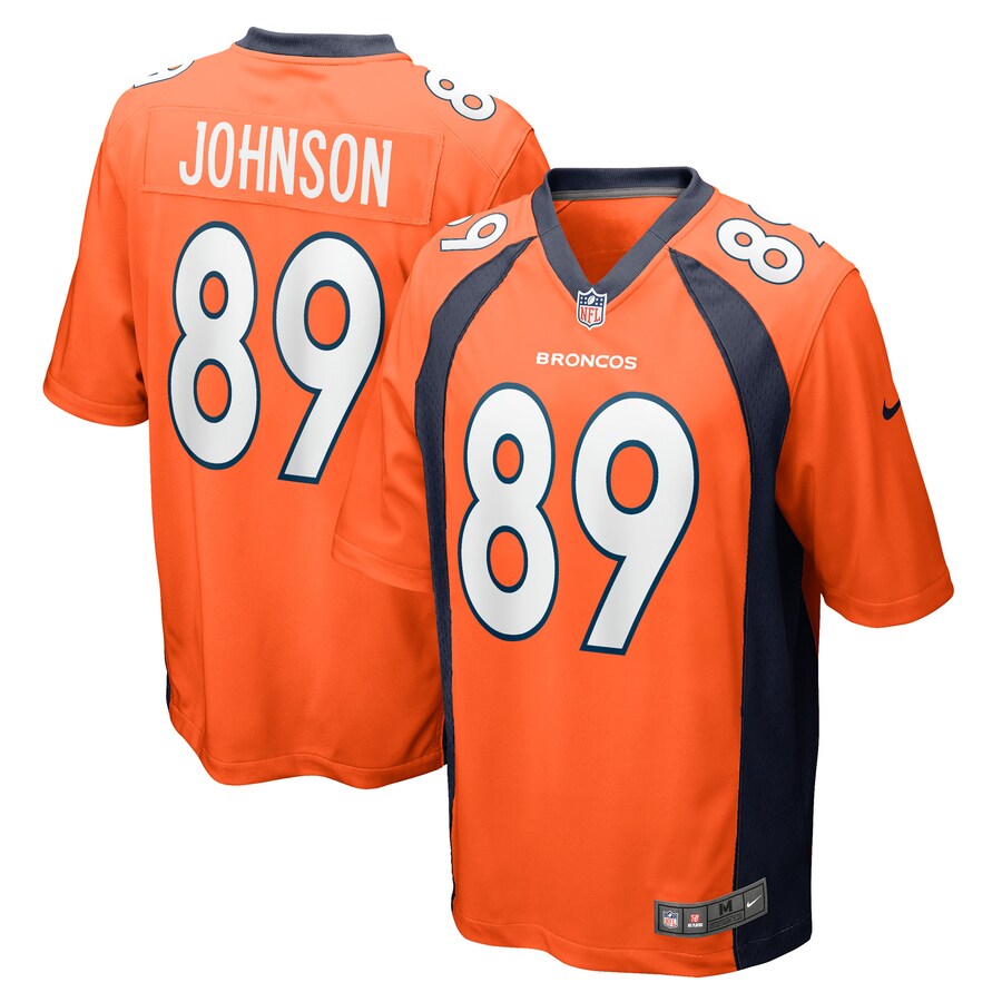 Men's Denver Broncos Brandon Johnson Nike Orange Game Player Jersey - Jersey