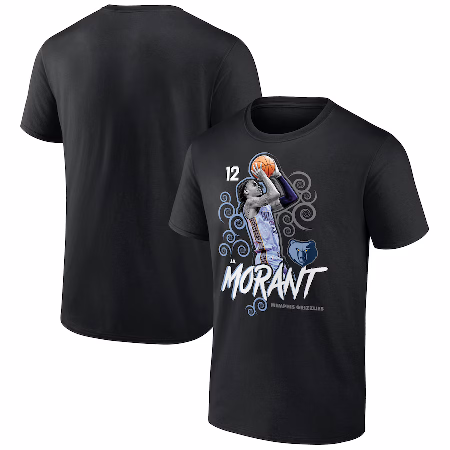 Men's Memphis Grizzlies Ja Morant Black Competitor T-Shirt - Jersey