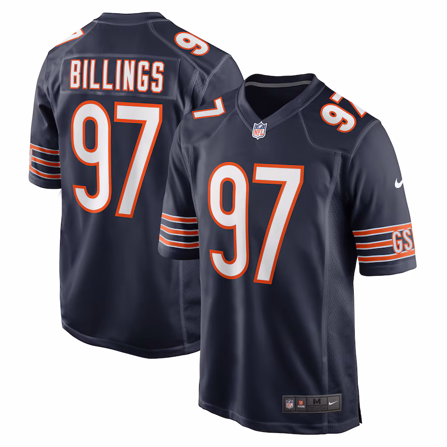 Men's Chicago Bears Andrew Billings Nike Navy Game Jersey - Jersey