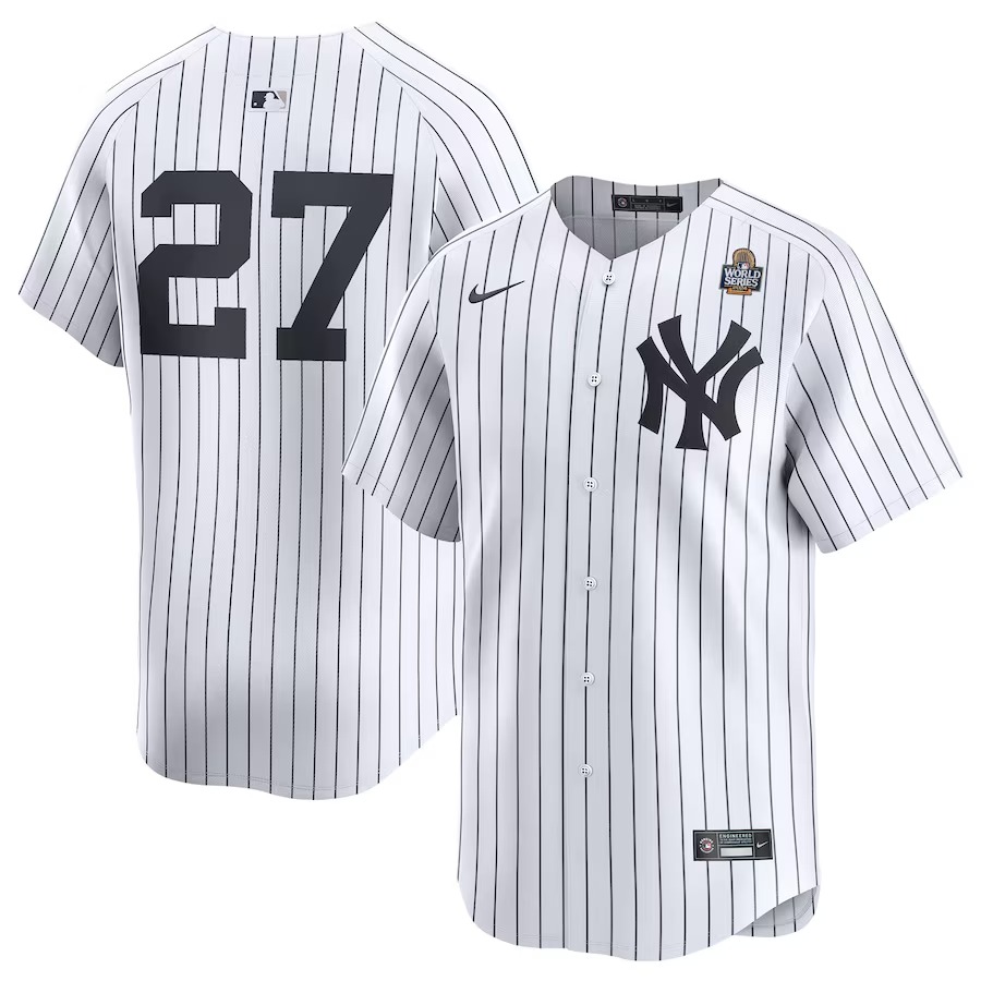 Men's New York Yankees Giancarlo Stanton Nike White 2024 World Series Limited Player Jersey - Jersey