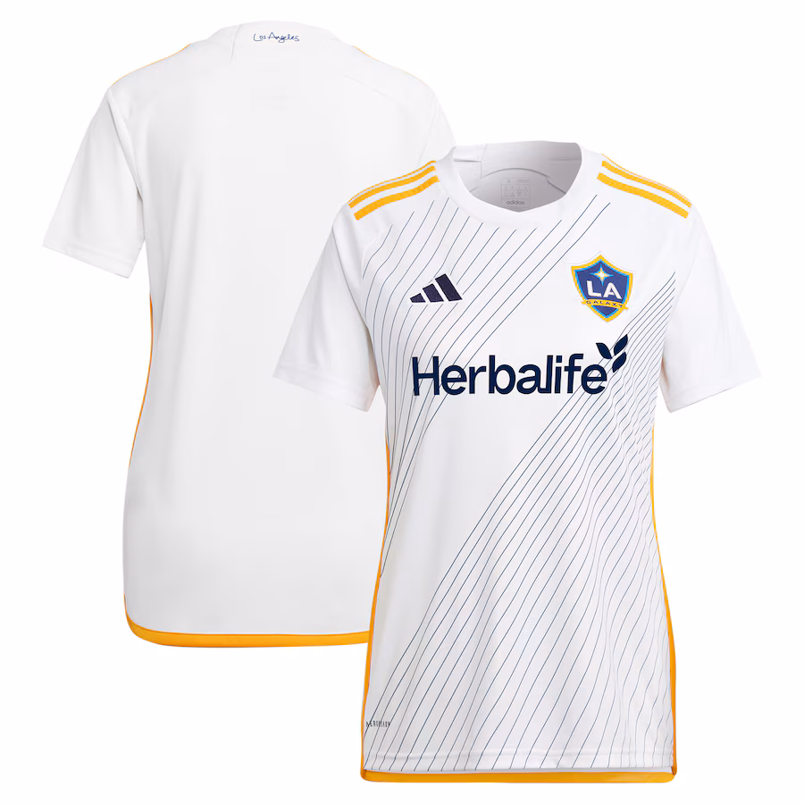 Women's LA Galaxy  adidas White 2024 Angeleno Kit Replica Jersey - Jersey
