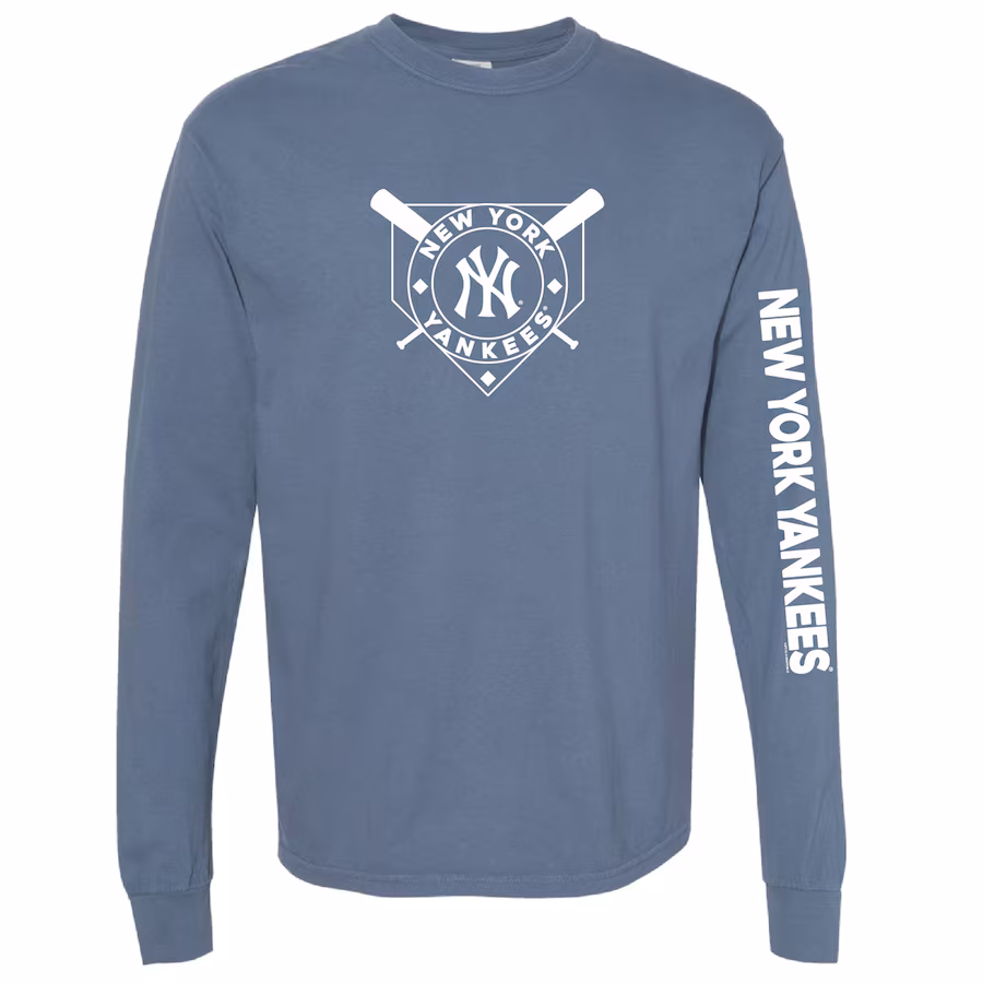 Women's New York Yankees Soft as a Grape Navy Pigment Dye Long Sleeve T-Shirt - Jersey