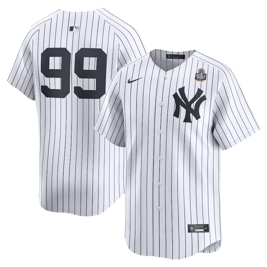 Men's New York Yankees Aaron Judge Nike White 2024 World Series Home Limited Player Jersey - Jersey