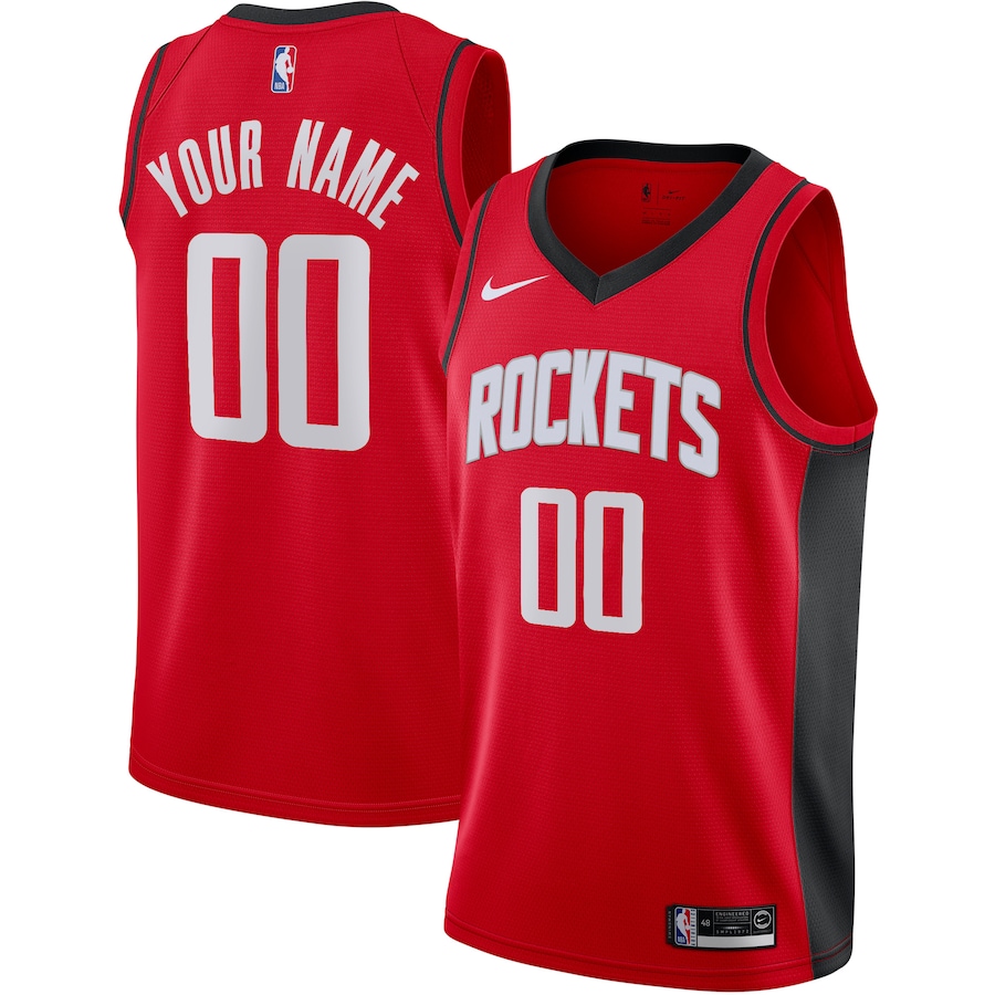 Men's Houston Rockets Nike Red Custom Swingman Jersey - Icon Edition - Jersey