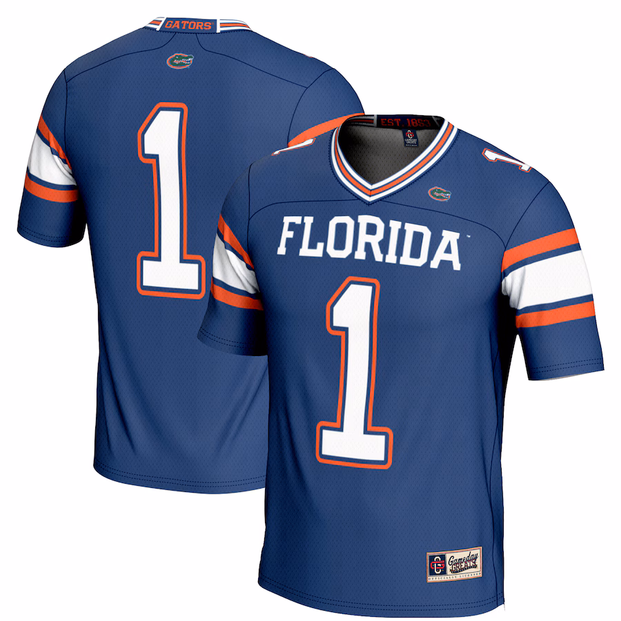 Men's GameDay Greats #1 Royal Florida Gators Football Jersey - Jersey