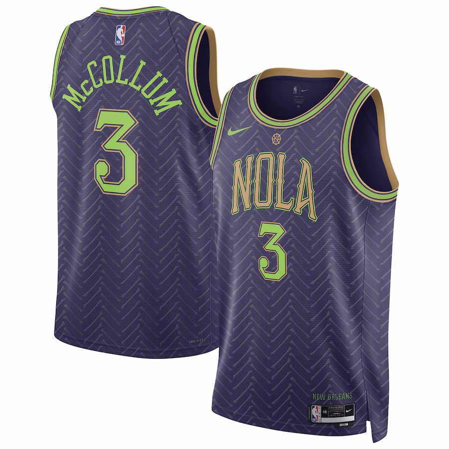 Unisex New Orleans Pelicans CJ McCollum Nike Purple 2024/25 Swingman Player Jersey - City Edition - Jersey