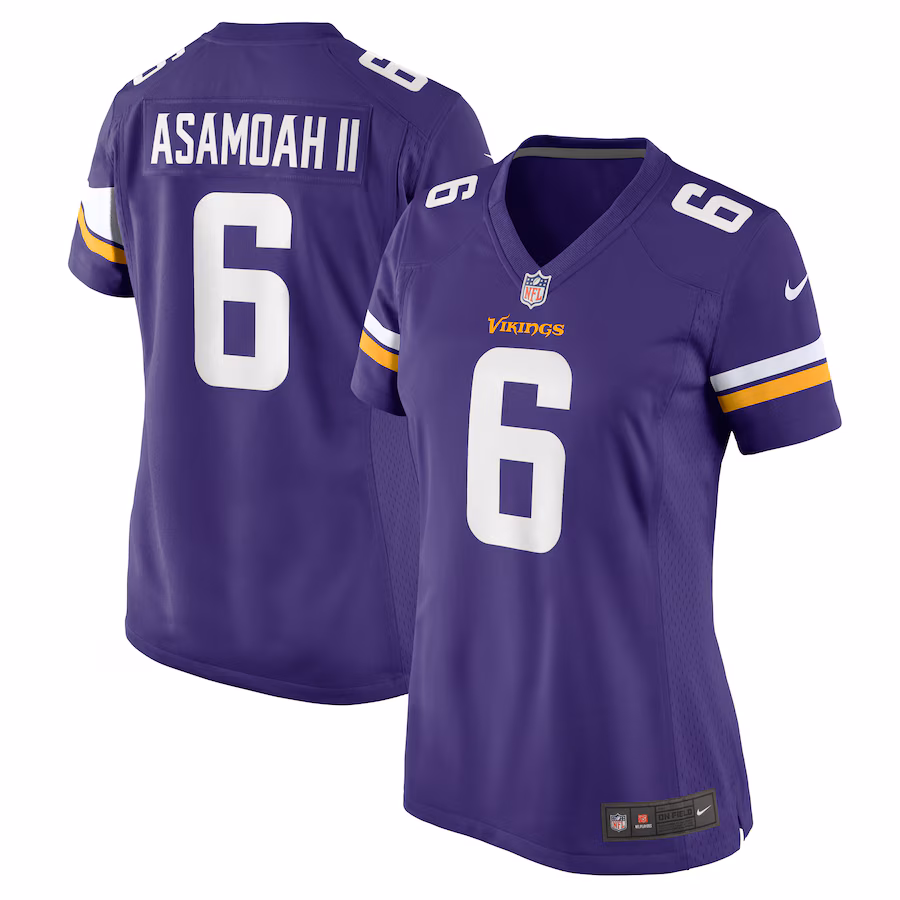 Women's Minnesota Vikings Brian Asamoah II Nike Purple Game Jersey - Jersey