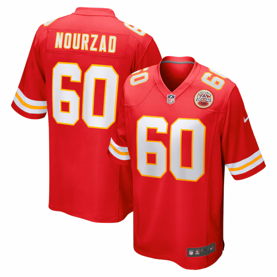 Men's Kansas City Chiefs Hunter Nourzad Nike Red Game Jersey - Jersey