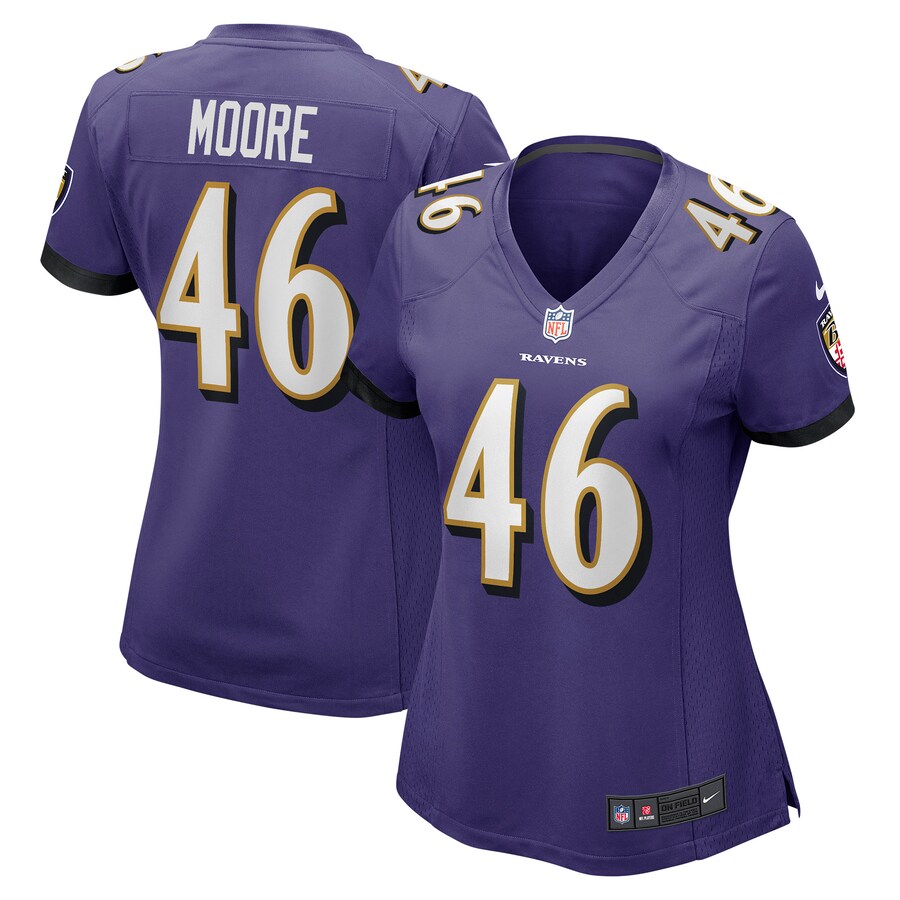Women's Baltimore Ravens Nick Moore Nike Purple Game Player Jersey - Jersey