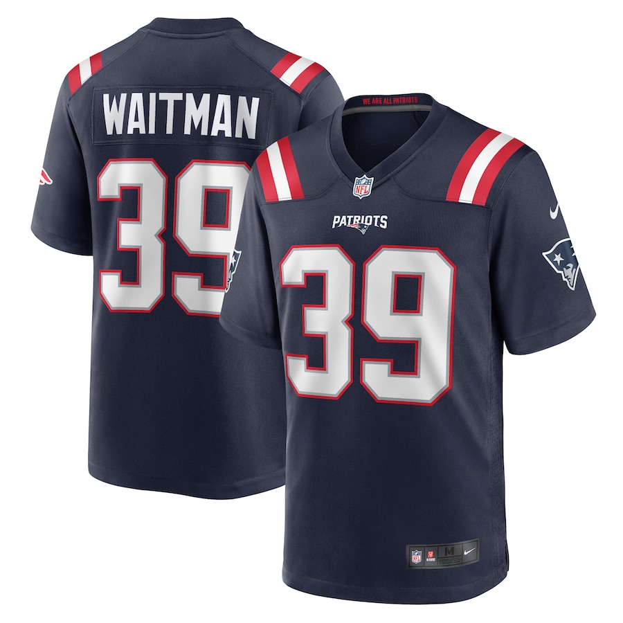 Men's New England Patriots Corliss Waitman Nike  Navy Team Game Jersey - Jersey