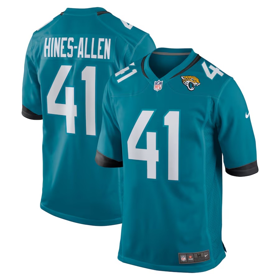 Men's Jacksonville Jaguars Josh Hines-Allen Nike Teal Player Game Jersey - Jersey