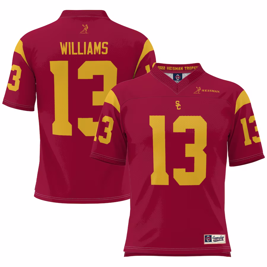 Caleb Williams USC Trojans GameDay Greats Youth Heisman Memorial Jersey Lightweight- Cardinal - Jersey