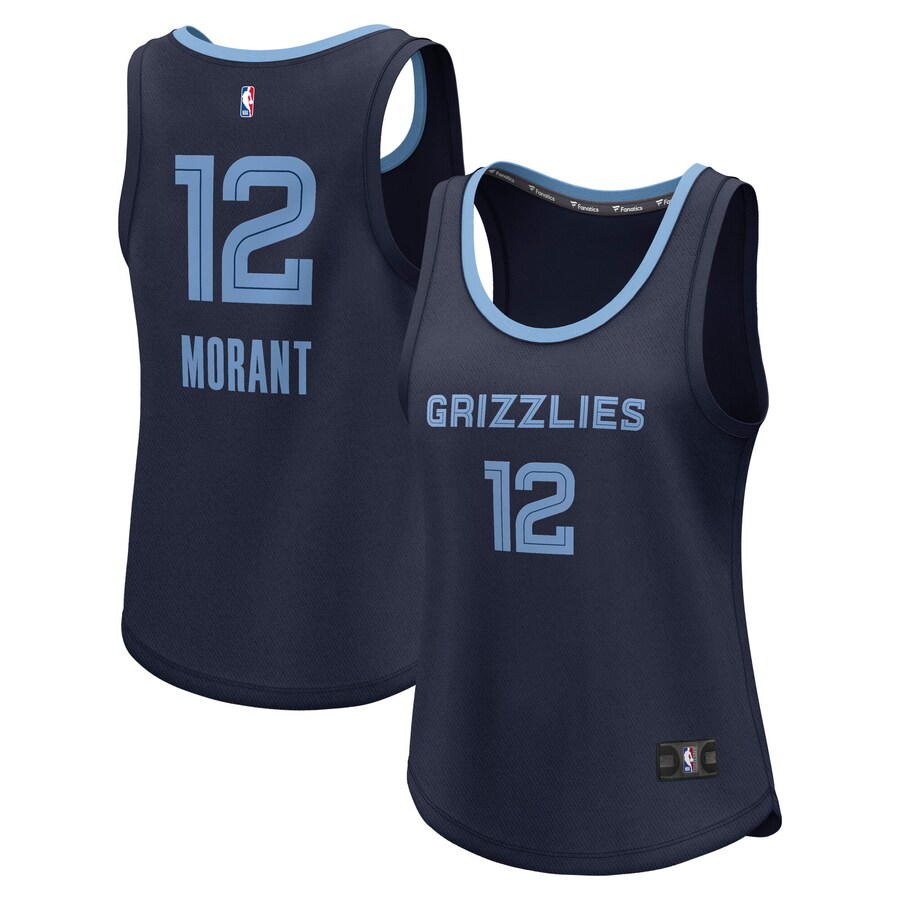 Women's Memphis Grizzlies Ja Morant Fanatics Navy Fast Break Player Jersey - Icon Edition - Jersey