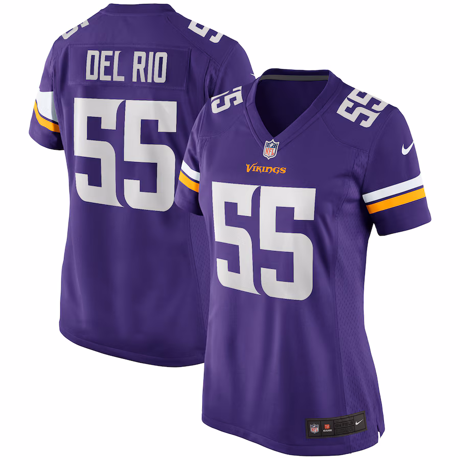 Women's Minnesota Vikings Jack Del Rio Nike Purple Game Retired Player Jersey - Jersey