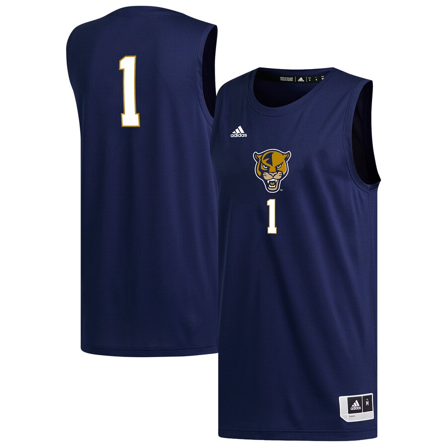 Men's adidas #1 Navy FIU Panthers Replica Basketball Jersey - Jersey