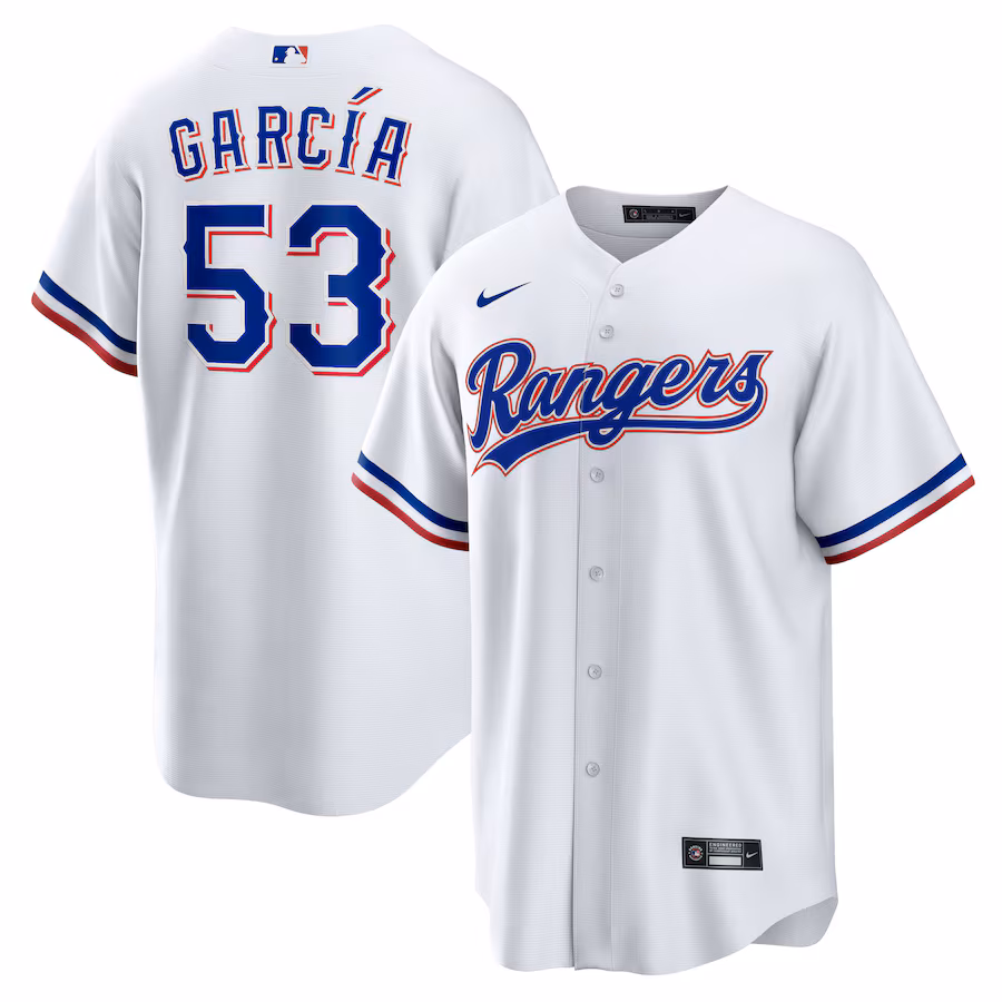 Men's Texas Rangers Adolis Garcia Nike White Home Replica Jersey - Jersey