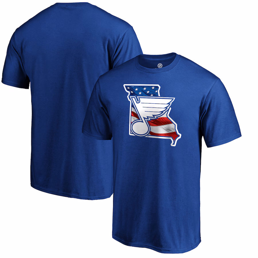 Men's St. Louis Blues Royal NHL Banner State T-Shirt - Jersey