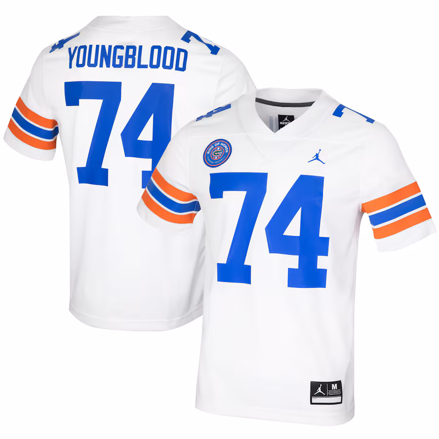Men's Jordan Brand Jack Youngblood White Florida Gators Ring of Honor Untouchable Replica Jersey - Jersey