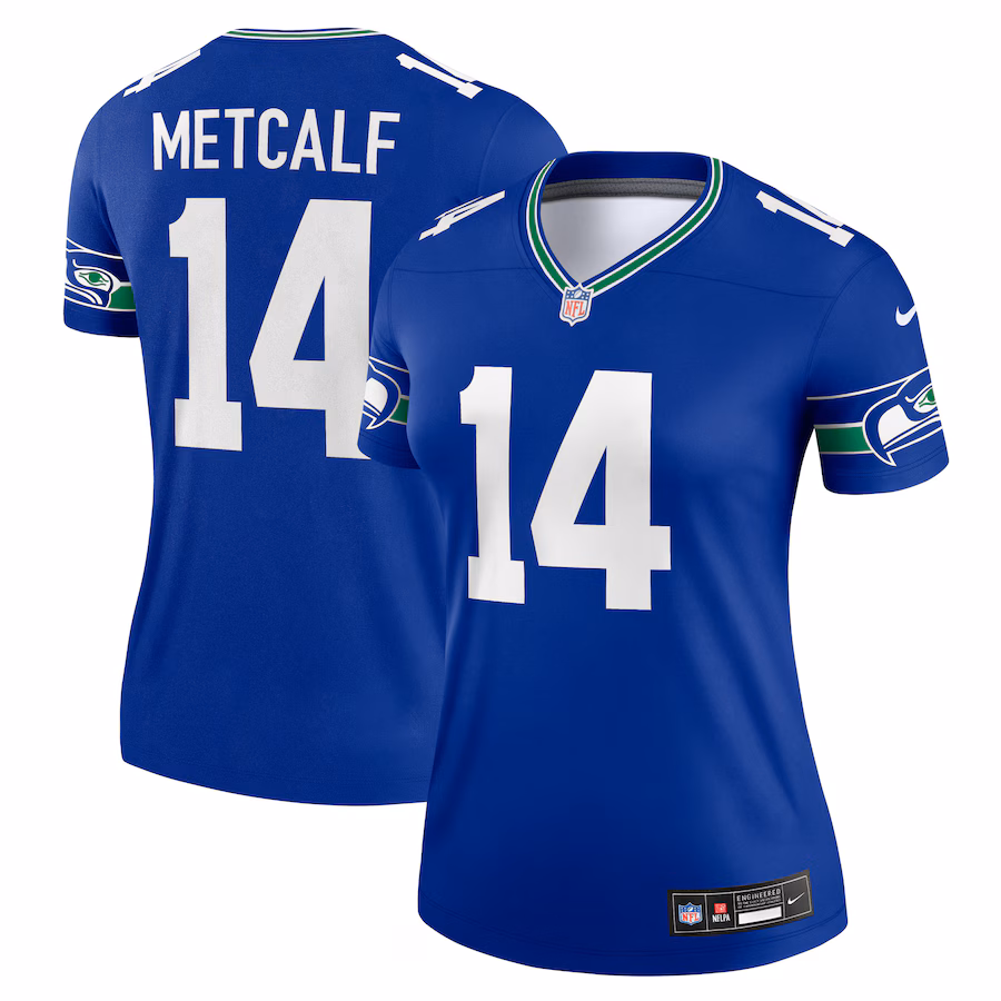 Women's Seattle Seahawks DK Metcalf Nike Royal Alternate Legend Jersey - Jersey