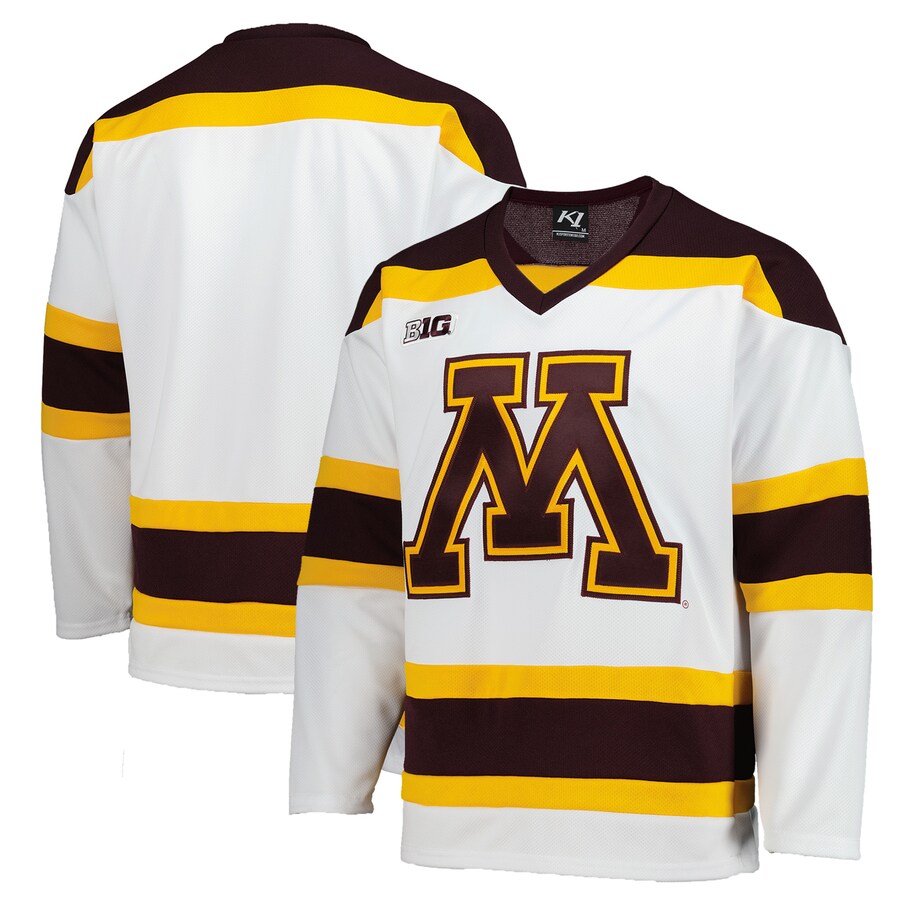Men's  White Minnesota Golden Gophers Replica Hockey Jersey - Jersey